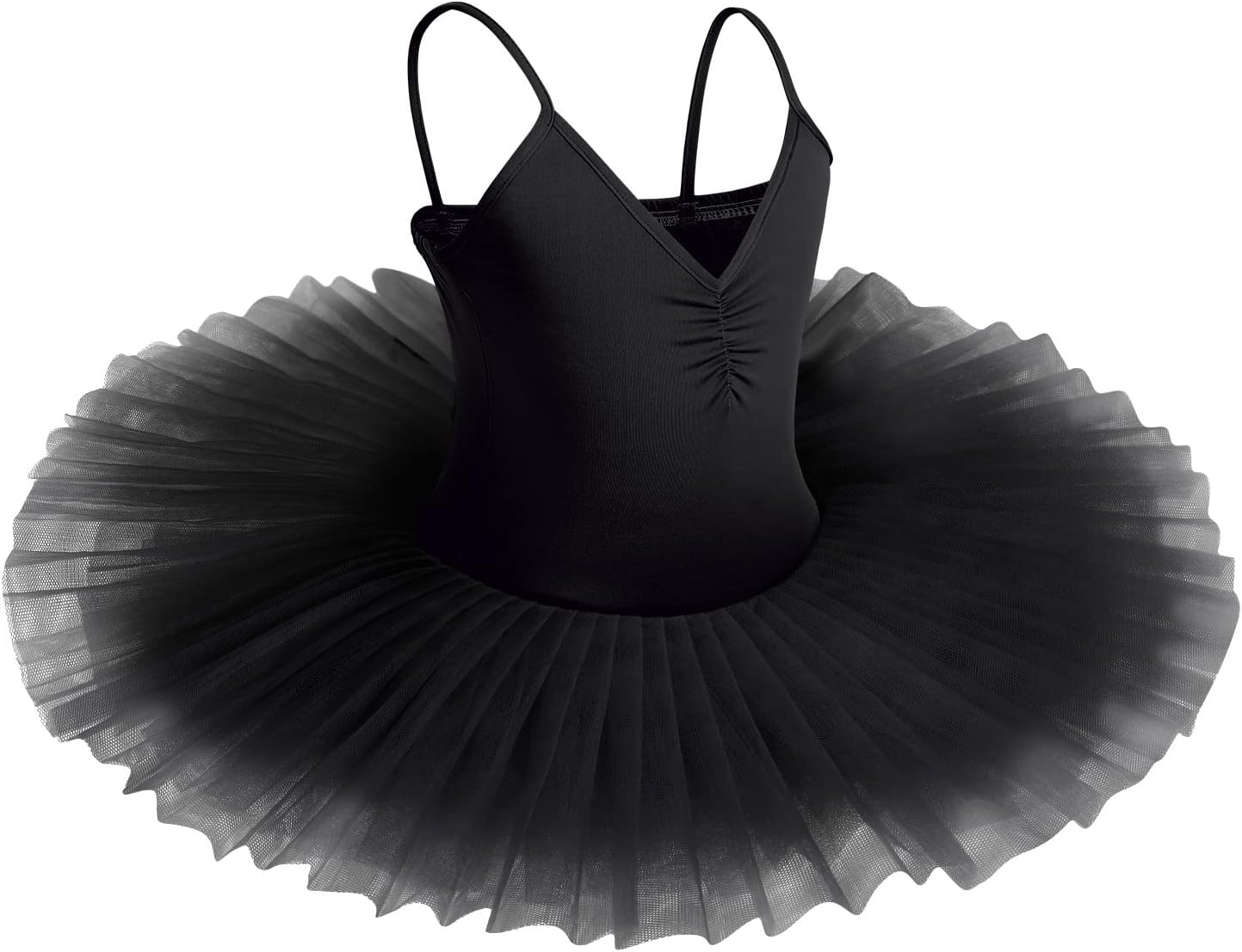 โ Girls Swan Lake Ballet Dance Tutu Dress V Neck Camisole Leotard Dancewear Ballerina Dancing Costume Gymnastic Spaghetti Strap Sleeveless Dance Outfit