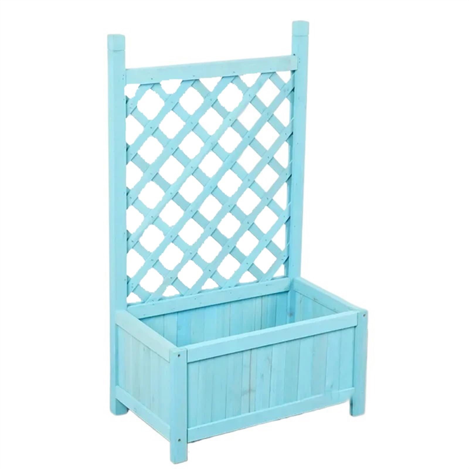 K5C7S3W9D6 Plant Shelf Fence Balcony Partition Flower Pot Racks Outdoor Courtyard Plant Shelves Terrace Decorative Stand Climbing Pergola Rack for Patio(Blue)