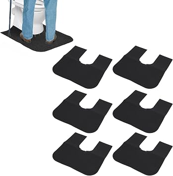 Toilet Mat, Dark Gray Washable Reusable Potty Training Toilet Rug, Toilet Training Mats Potty Training Toilet Rugs for Bathroom Restroom Toilet U Shape