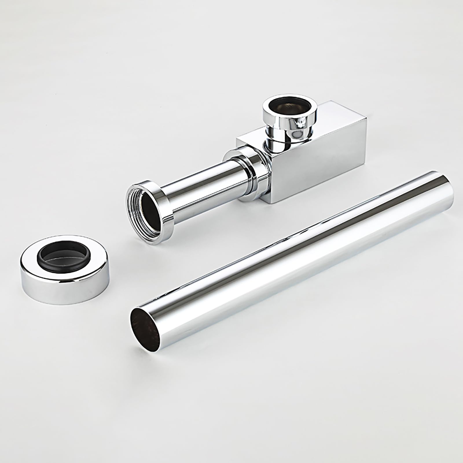 Siphon Waschbecken mit Geruchsverschluss,Höhenverstellbar,Waschbecken Ablaufgarnitur Abflussrohr Waschbecken,Universal Abflussrohr 1 1/4"