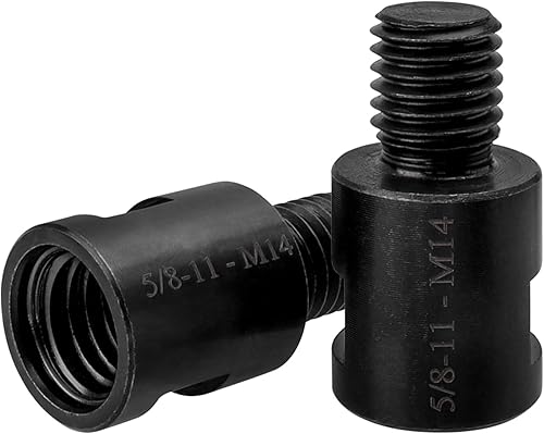 Mesee 2 adaptadores de amoladora angular de 58 "-11 hembra a M14 macho adaptador de rosca convertidor varilla 58 "-11 a M14 pulidora rotativa