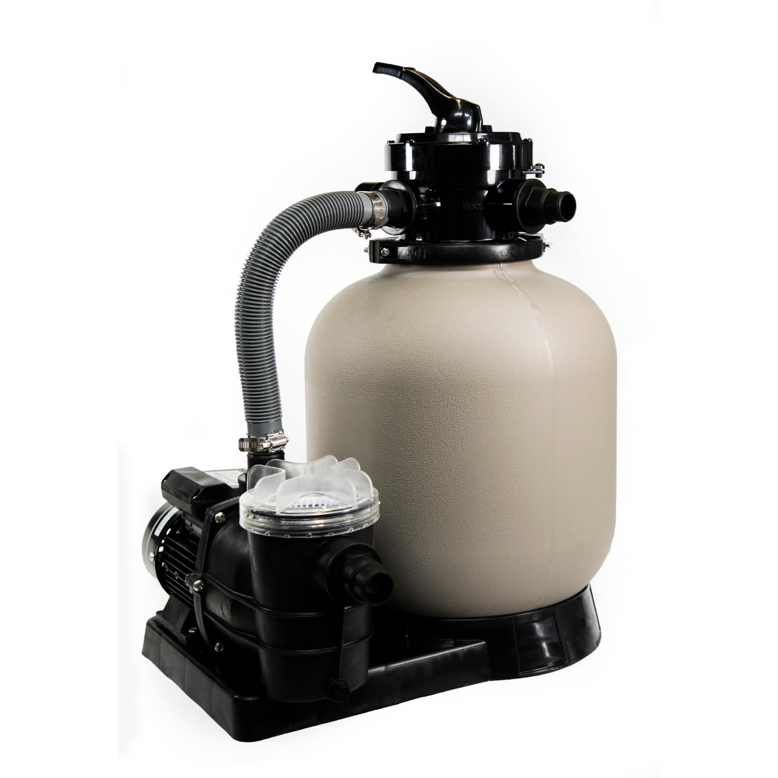 San Marco Filtro a Sabbia Gruppo Filtrante 10000 Litri/H con Pompa Motore da 0,52 CV, idoneo per Piscine con volumetria Fino a 50000 Litri, Completo di prefiltro.