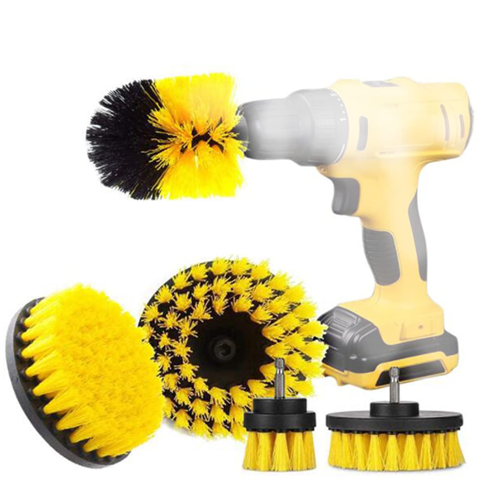 Bürstenaufsatz Bohrmaschine, 3 STK Spin Scrubber Reinigung Bürste Kit für Felgen, Power Scrubber Reinigung für Felgen, Badewanne, Küche