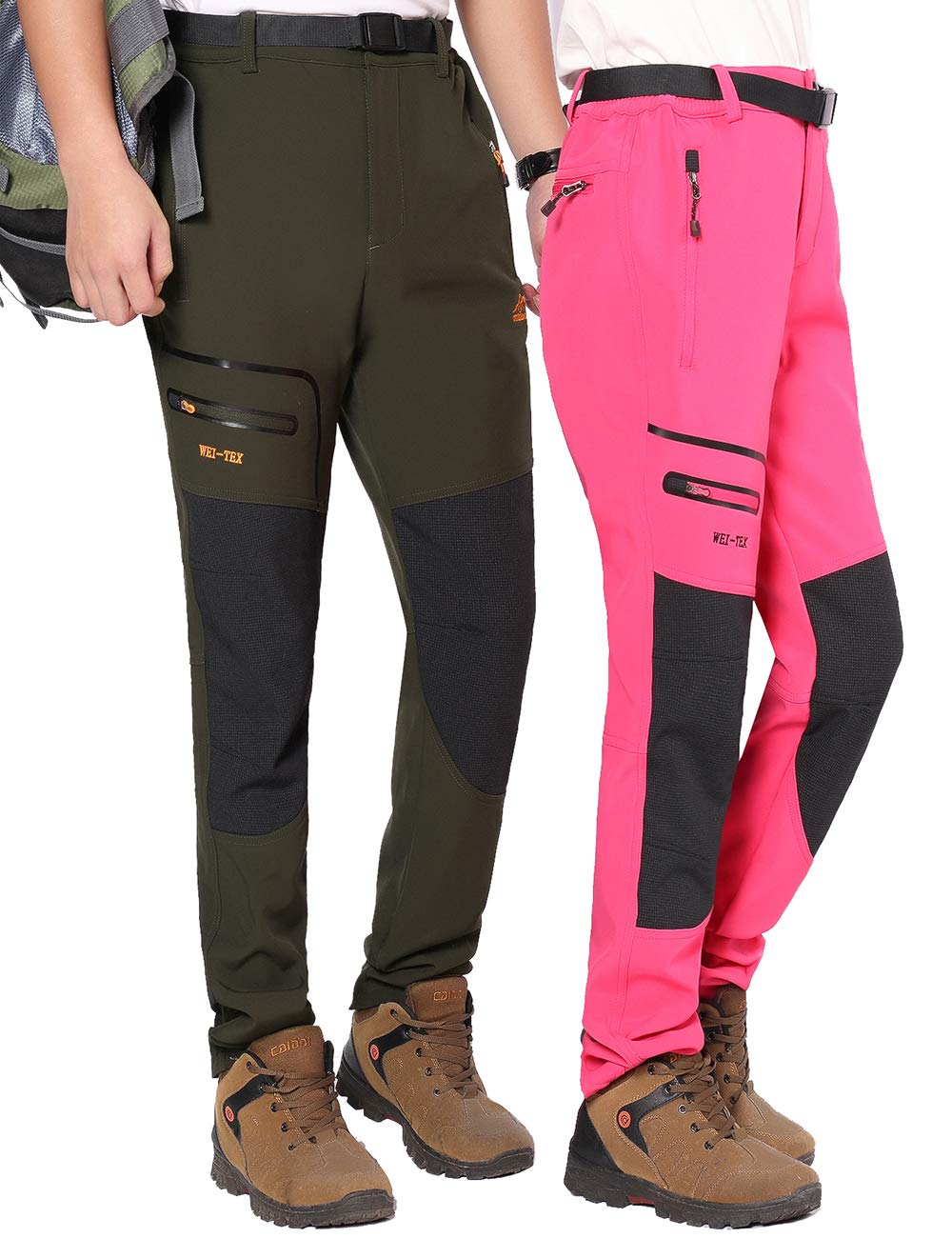 BenBoy Pantaloni Trekking Uomo Invernali Impermeabile Pantaloni da Sci Neve Arrampicata Escursionismo Caldo Pantaloni Softshell Outdoor