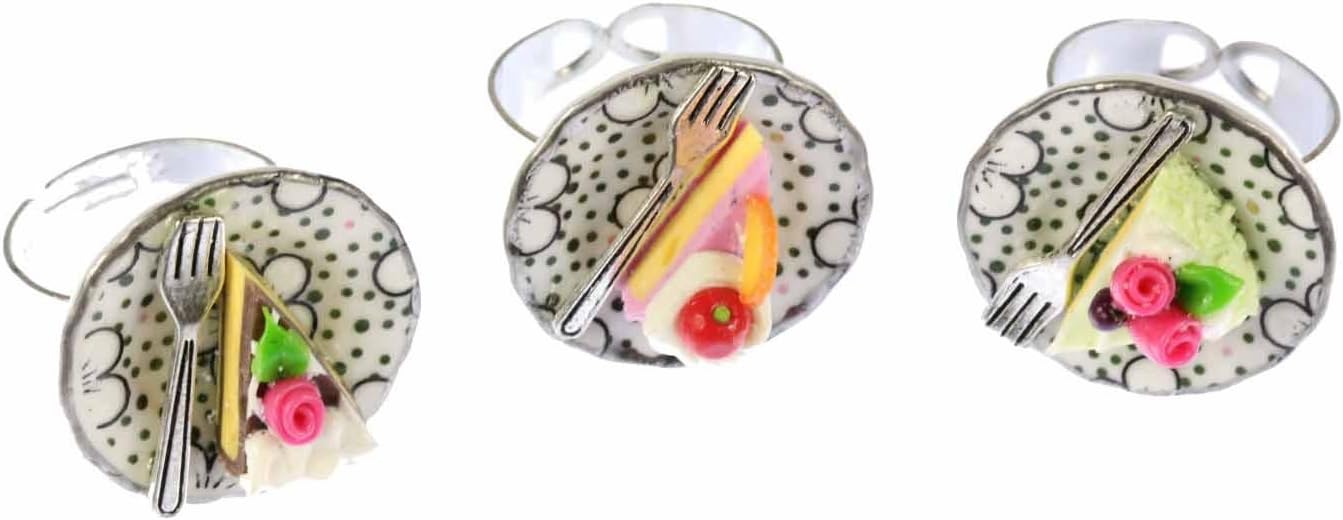 Miniblings Cake Ring Piece of Cake Plate Dots