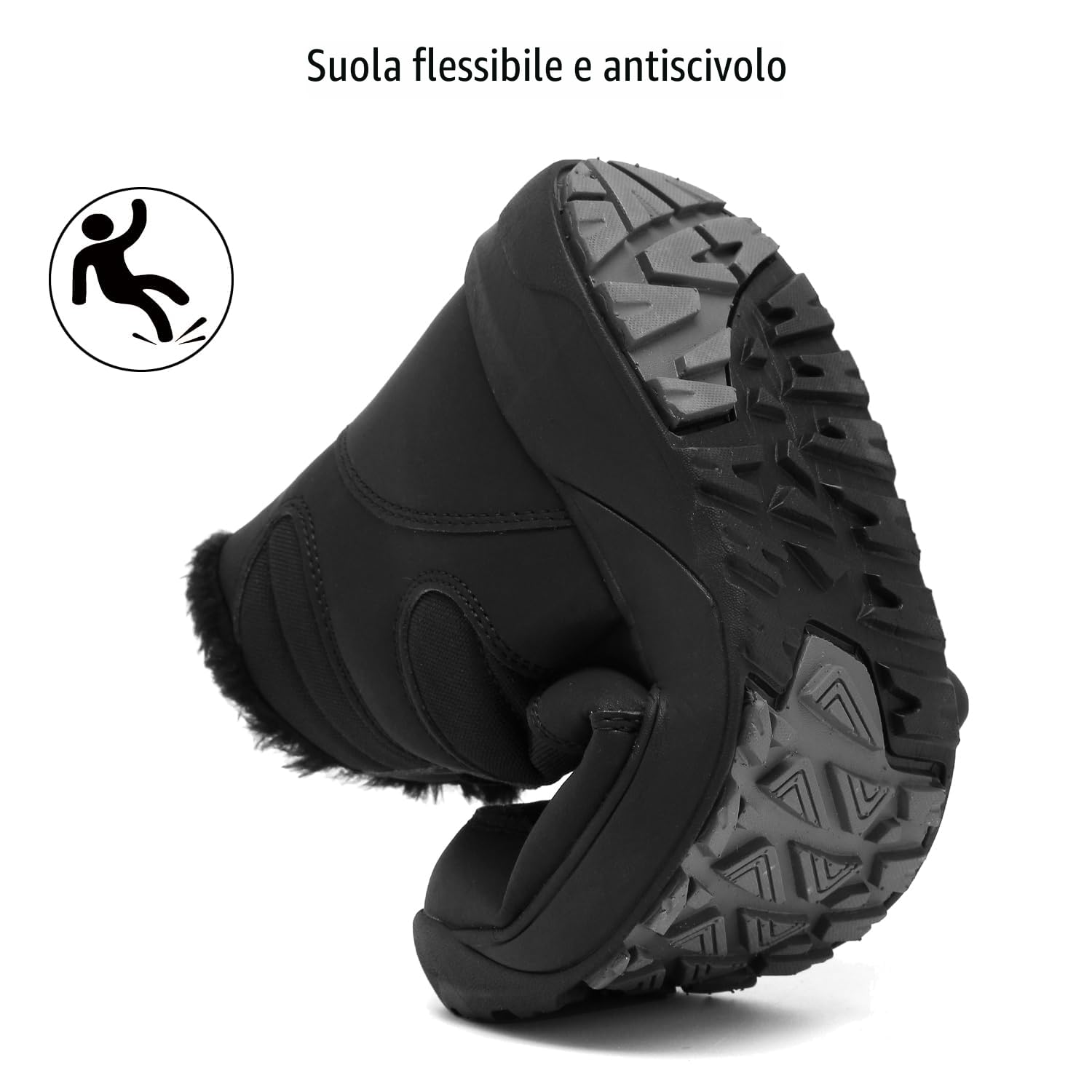 ChayChax Stivaletti da Neve Donna Stivali Invernali Scarponcini Foderato Caldo Scarpe Inverno Impermeabili Stivaletti con Stringate