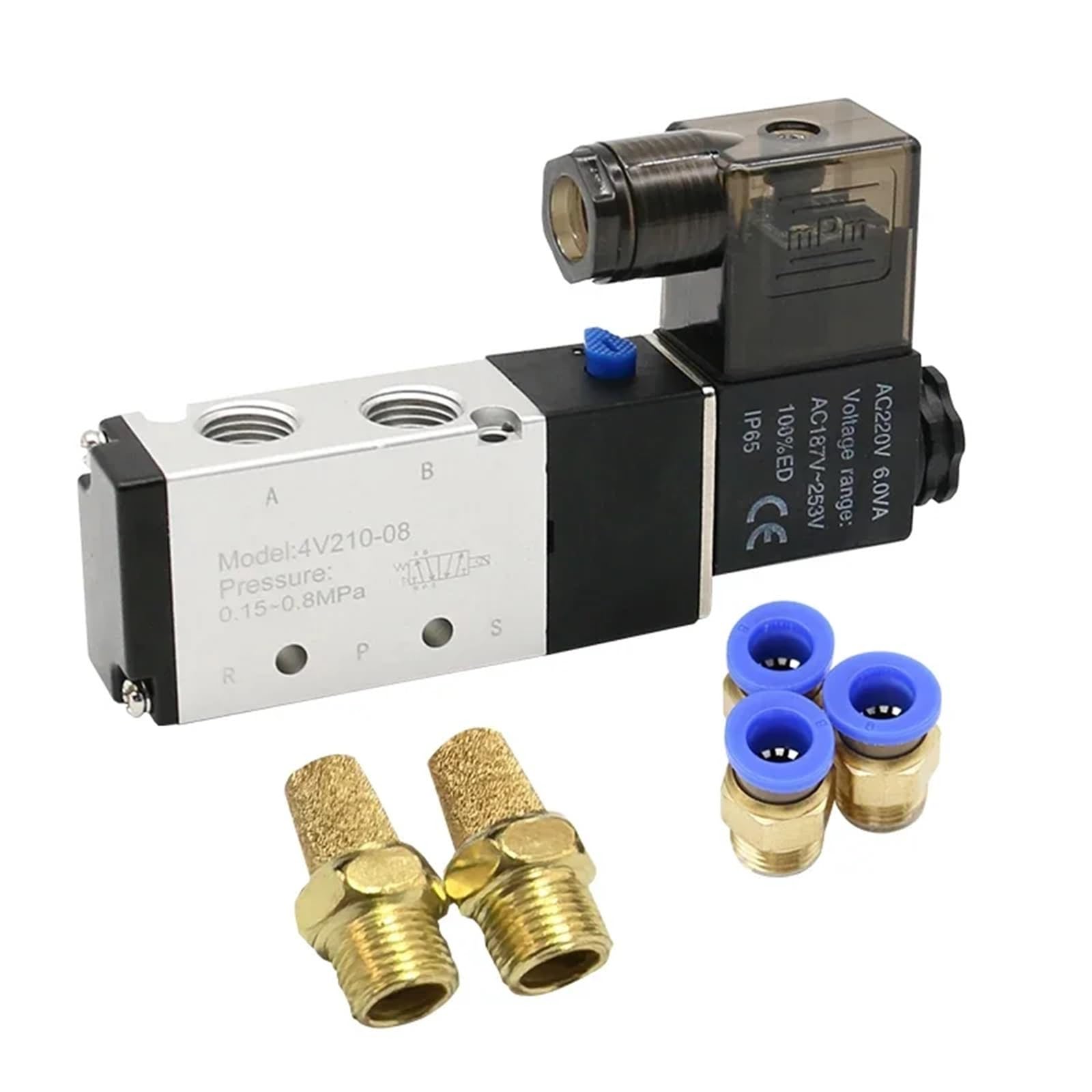 Électrovanne pneumatique 4V210-08 pour stopper les fuites d'air