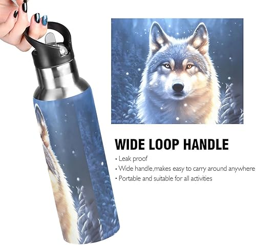 Vista 190 de Botella de agua amarilla para niños y niños, con aislamiento de acero inoxidable, para agua fría y caliente, con tapa con pajilla, para deportes