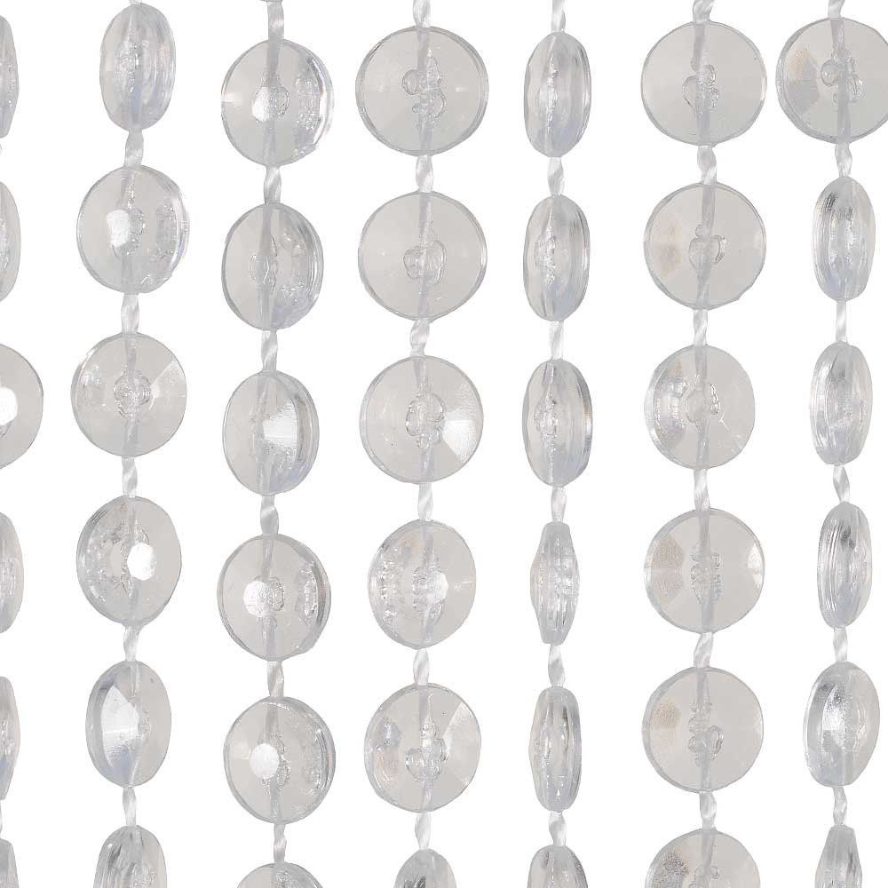 HAB & GUT Türvorhang MINI-DIAMANTEN klar, 90x200 sehr dicht, Insektenschutz Perlen Pailettenvorhang
