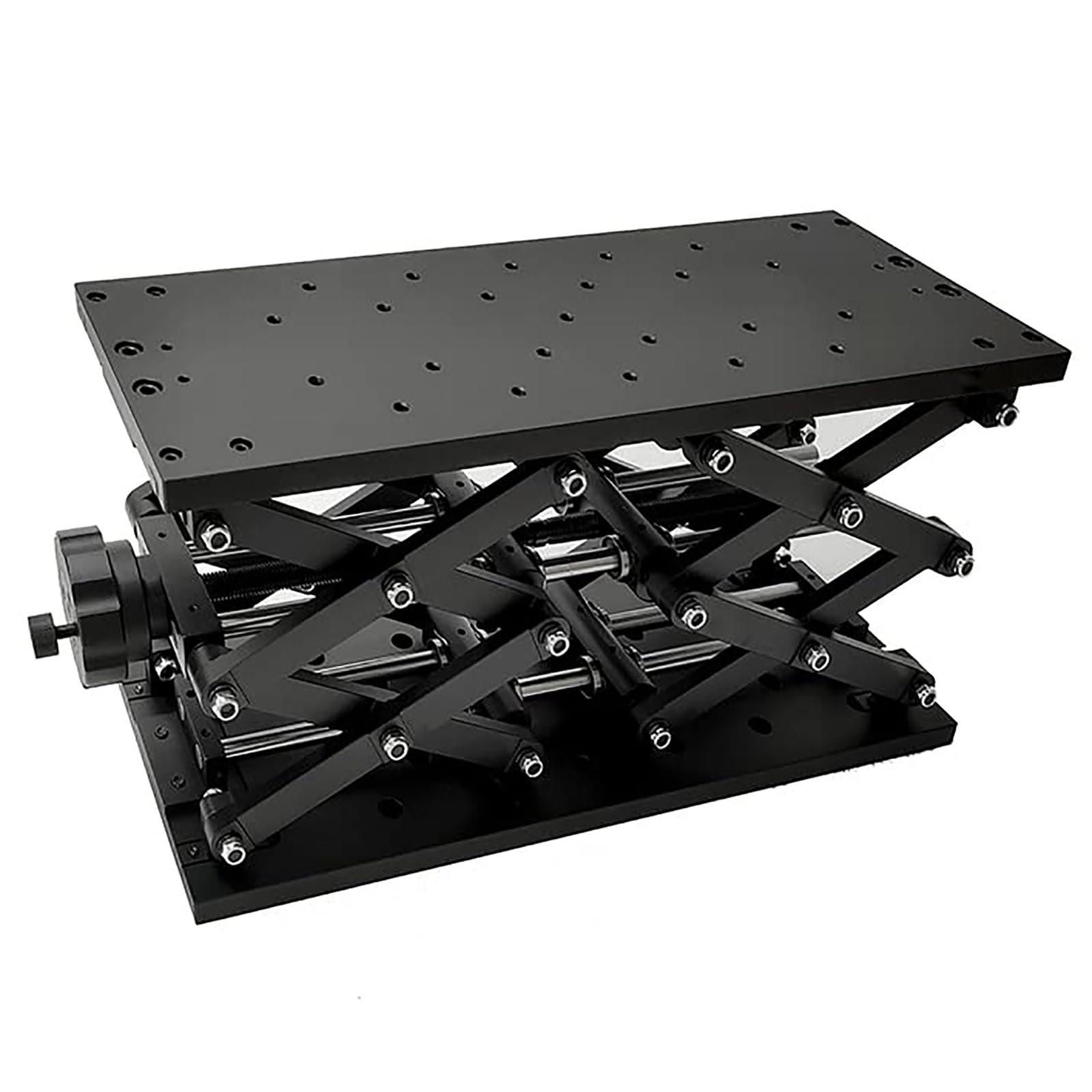 Mesa Elevadora De Aluminio, Gato De Laboratorio, Plataforma Elevadora De Laboratorio, Rango De Carrera De 120 Mm Y Carga De 20 Kg, Estructura Mecánica De Elevación De Tijera, Para Laboratorio