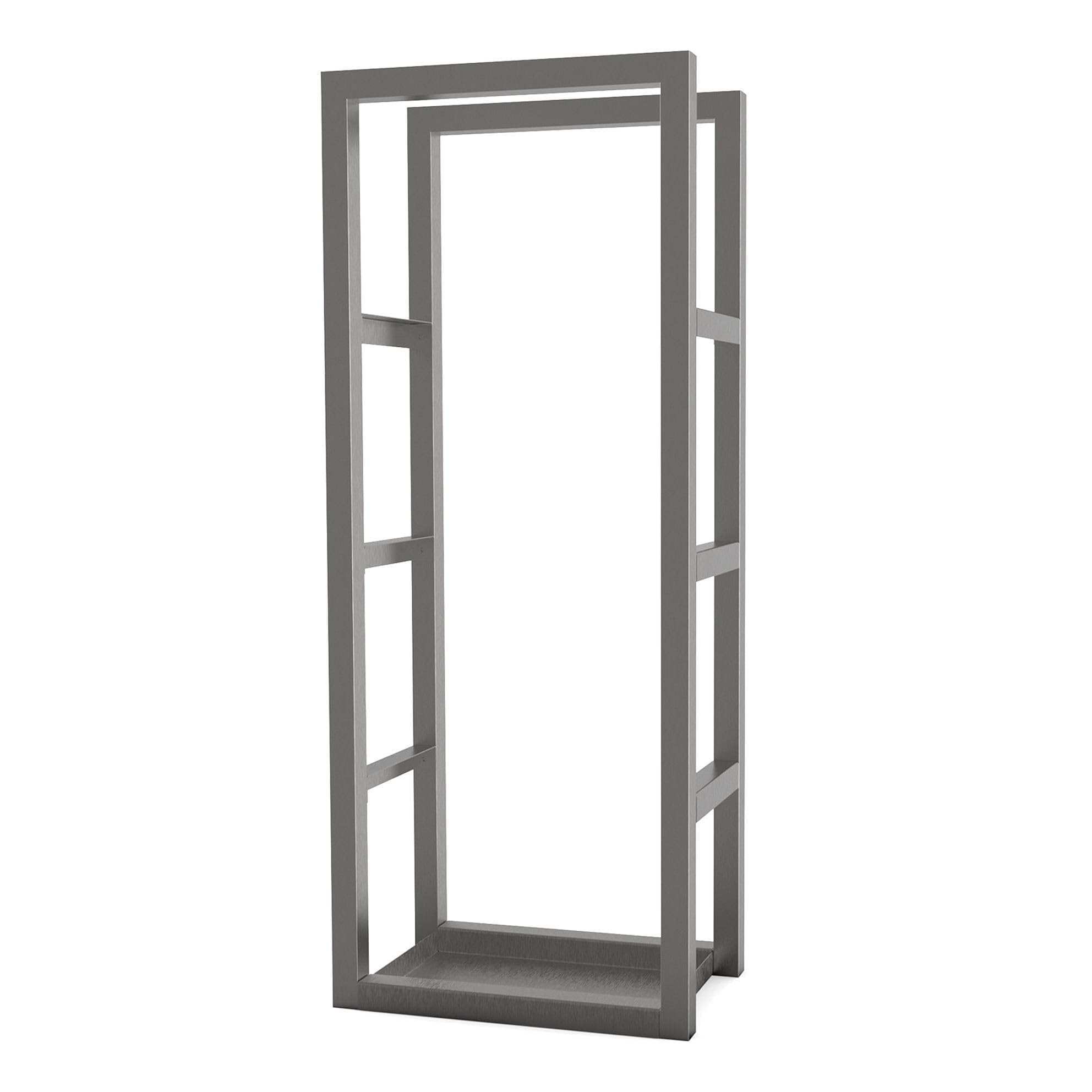 Displaypro Stainless Steel Metal Log Store Rack Firewood Stand Holder (150x40x25cm)