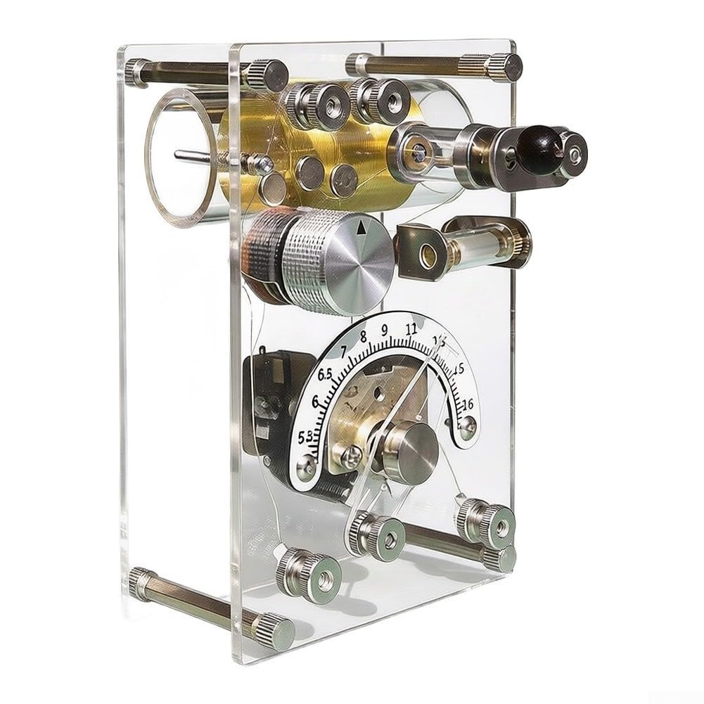 DIY für crystal Radio Kit Educational Science Project Transparent | Pädagogisches Experimentierkästchen, Vintage-AM-Radiotechnik, Batterieloser Betrieb, Transparentes , Für Schüler
