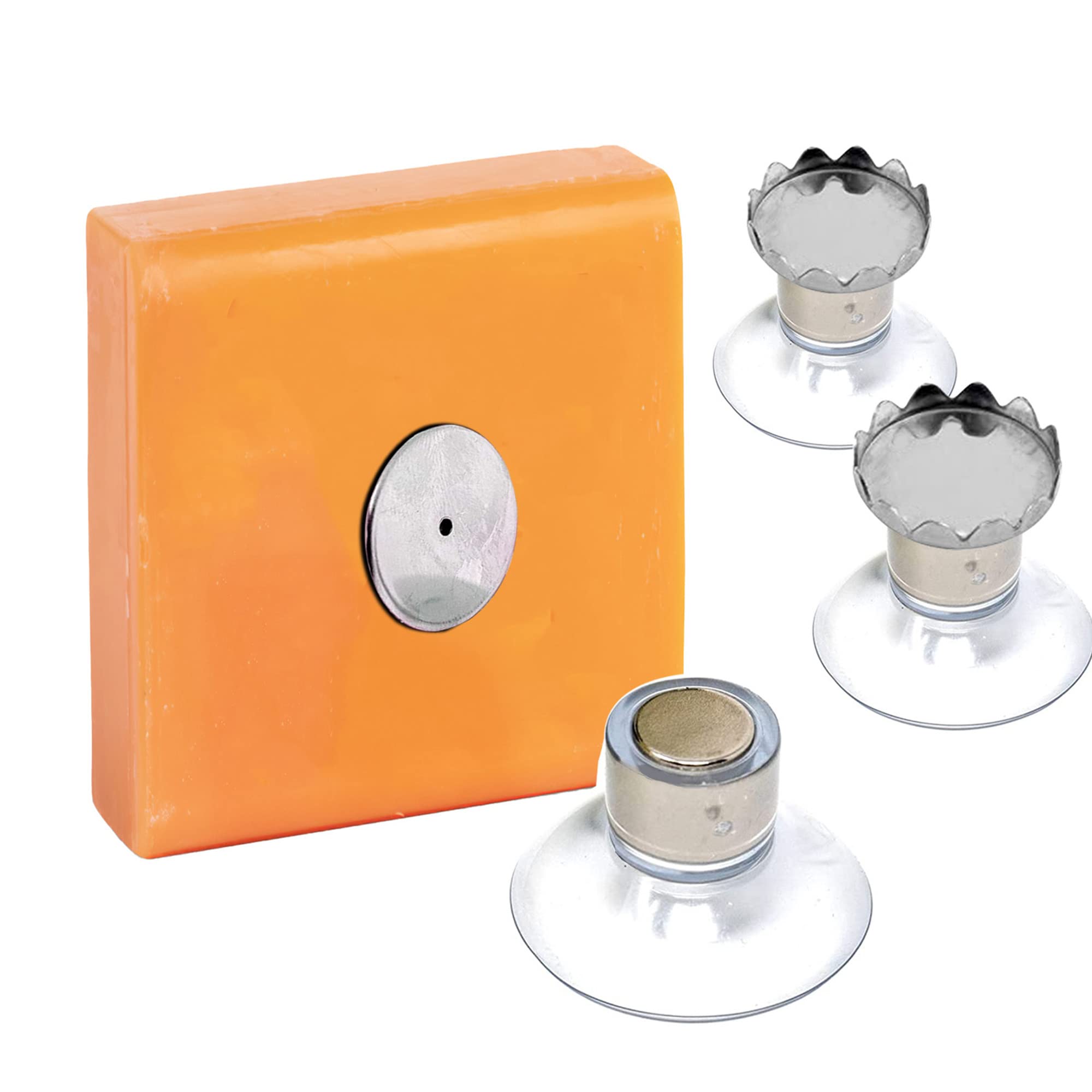 Lot De 3 Porte-Savon Agnétique à Ventouse/Porte Savon Aianté Douche