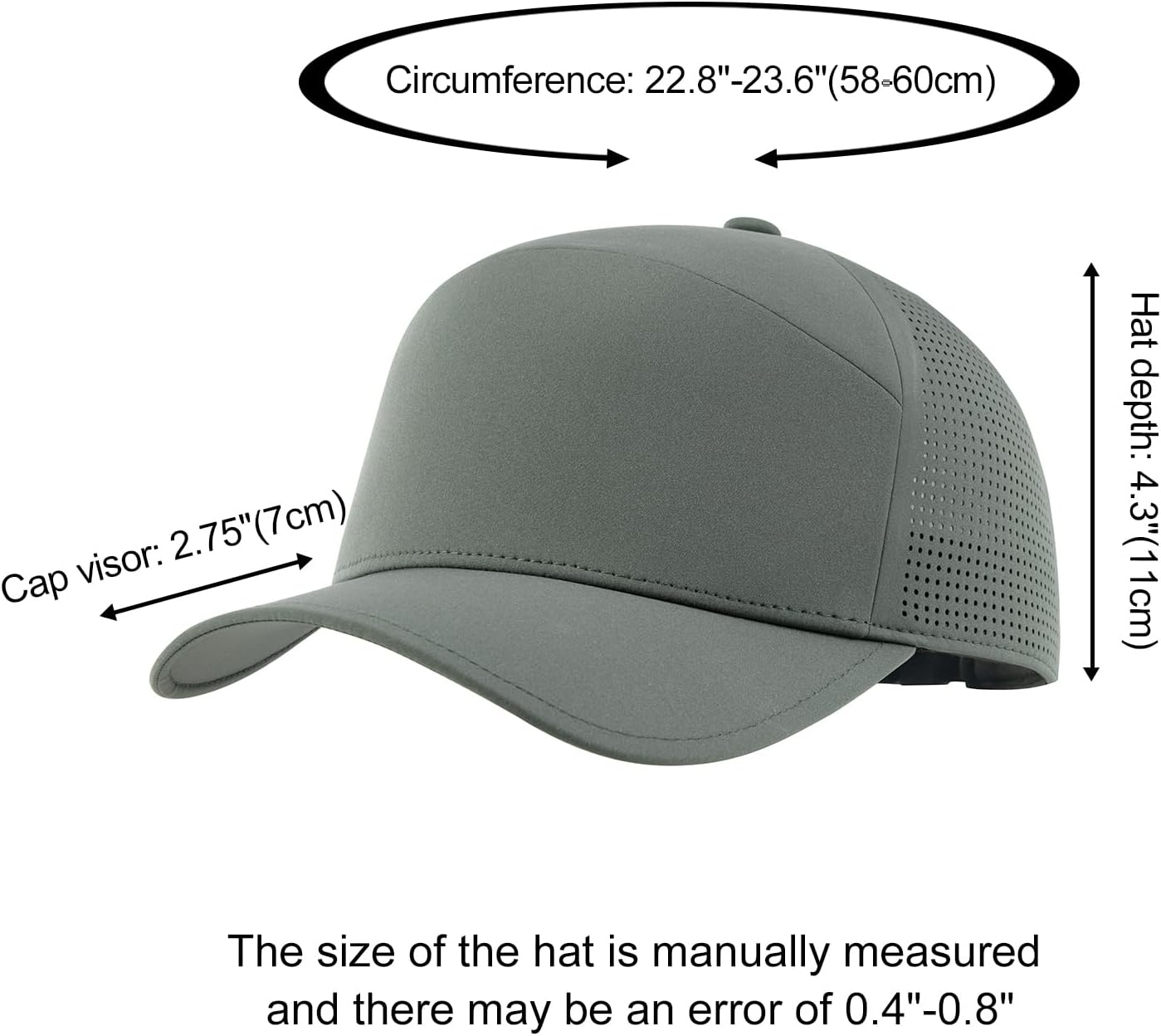 VOBOOM Performance Hat for Men Breathable Adjustable Fit Baseball Cap for Workouts, Sports, Outdoor - Image 6