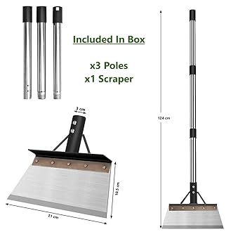 OFFCUP Multifunctional Garden Shovel,Stainless Steel Cleaning Shovel