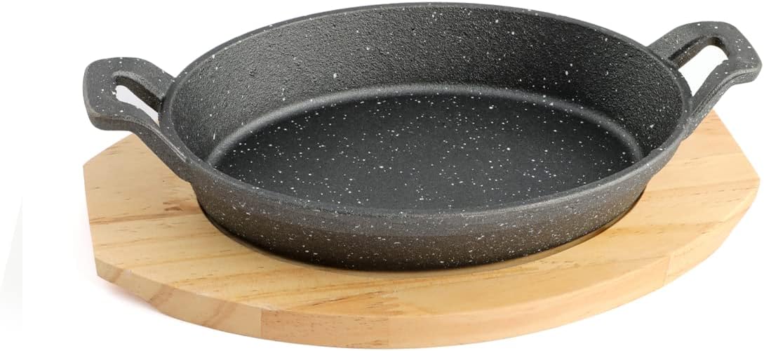 VagueOval Sizzling With Base, 24 Cm X 17 Cm Size