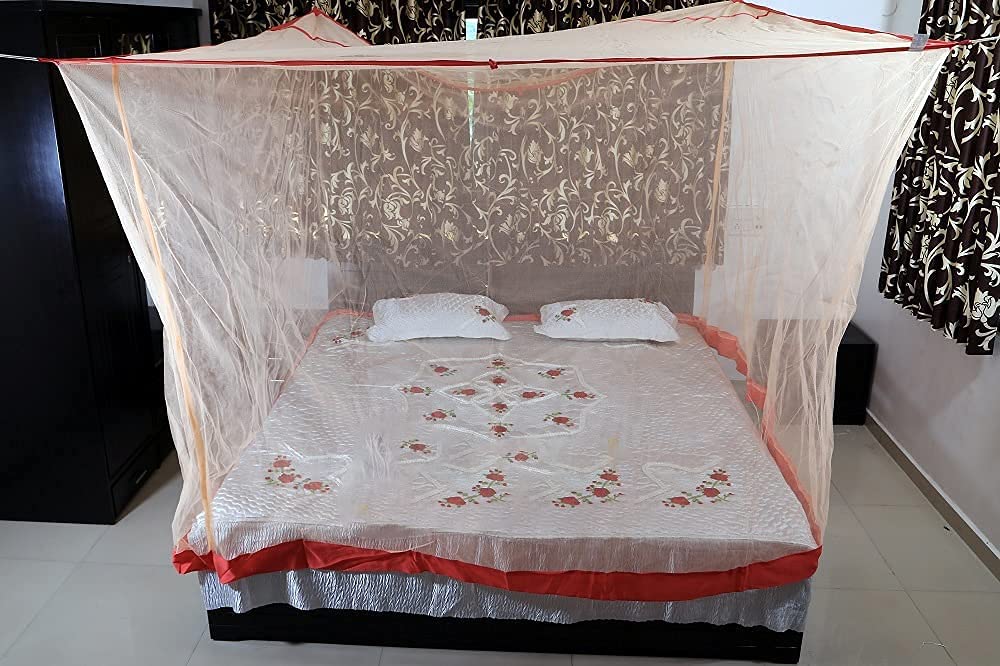 N G Products® Mosquito Net for Double Bed Nylon Mosquito Net for Baby, Bedroom | Family_Size-6x6 FT_Color-Orange (B09478YNXV) Amazon Price History, Amazon Price Tracker