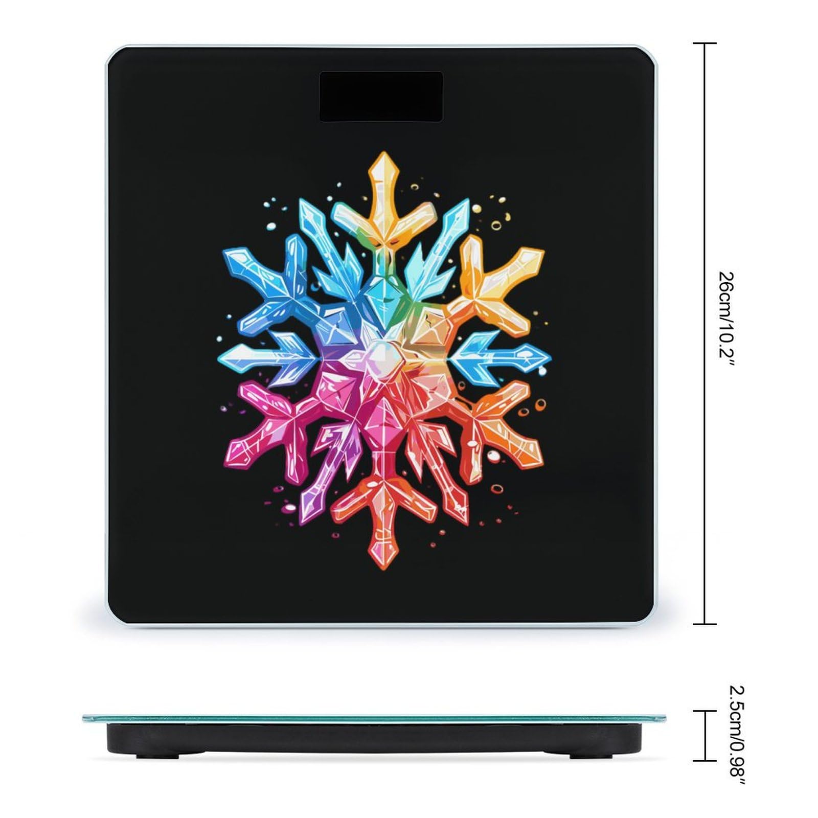 LGBT Snowflake Gay Proud Xmas Rainbow Scale for Body Weight Bathroom Digital Body Weight High Precision Scale for Home Office