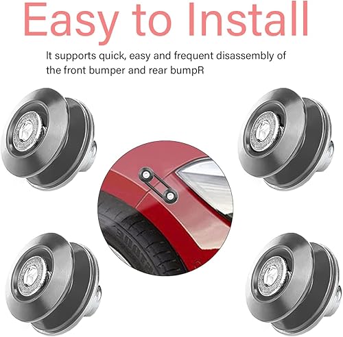 Miniatura 10 de Liberación rápida de parachoques, cierres de parachoques delantero y trasero, pestañas de liberación rápida con juntas tóricas y tornillos, kits