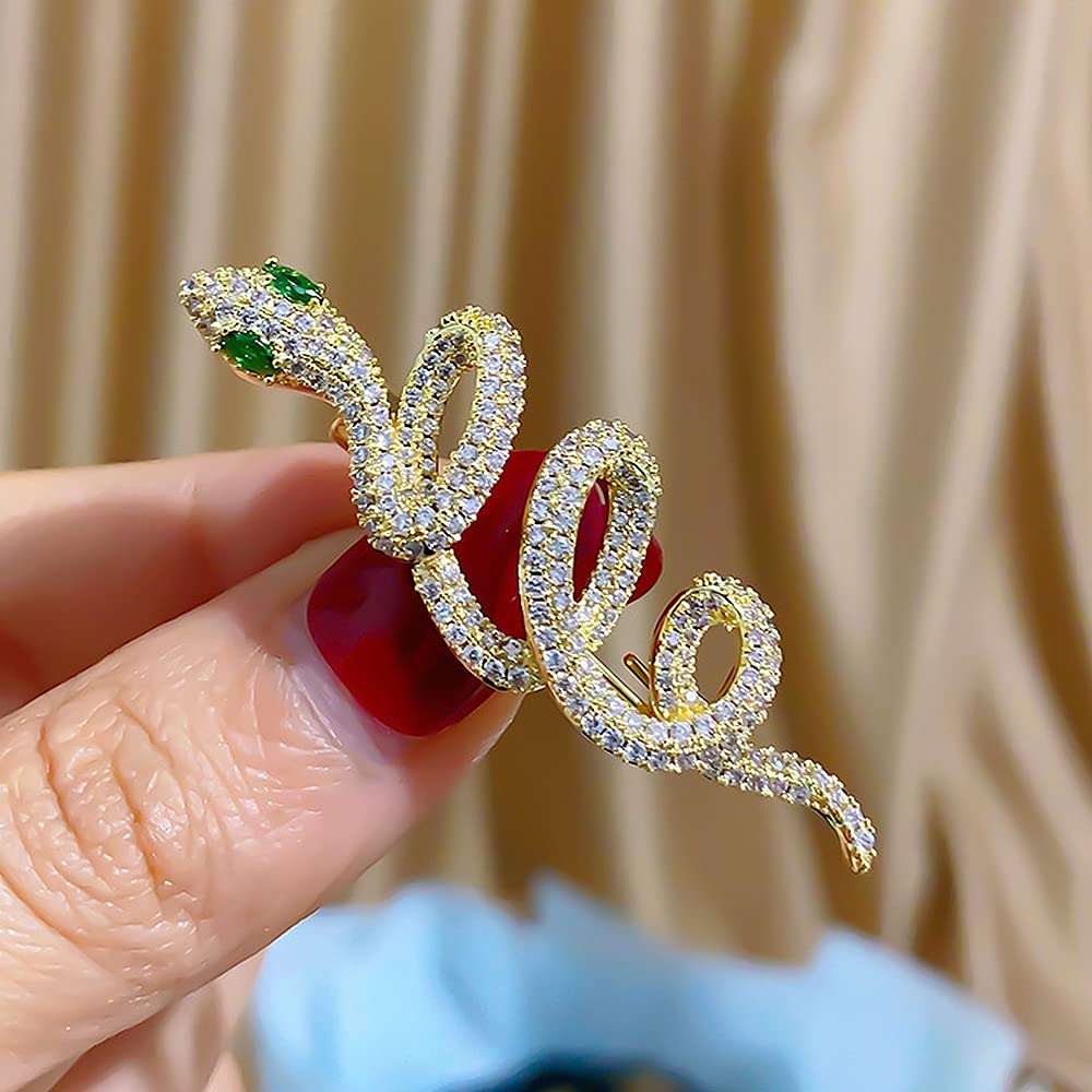 Broche con Forma de Serpiente para Mujer, Estilo Punk, Animal, Solapa, Regalo para Fiesta de Halloween