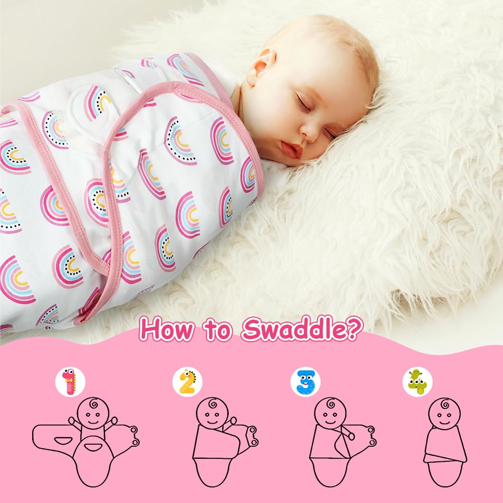 AYBUY 3 Pack Baby Swaddle Suit,Baby Swaddle Sack for 0-3 Months Newborn Breathable Organic Cotton Fabric,Baby Blanket Wrap with Adjustable Velcro Newborn Baby Gifts,Grey - Image 3
