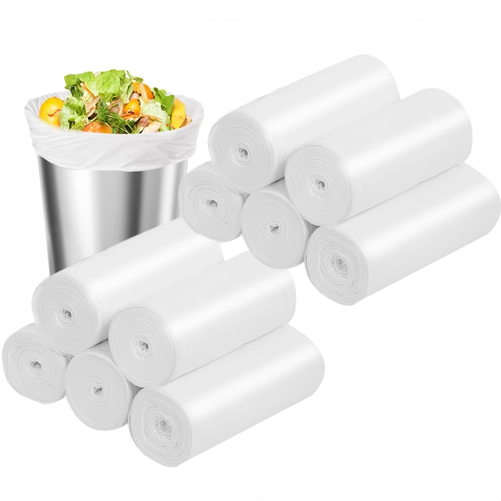 Mini Poubelle Avec 3 Rouleaux De Sacs Poubelle En Matériau