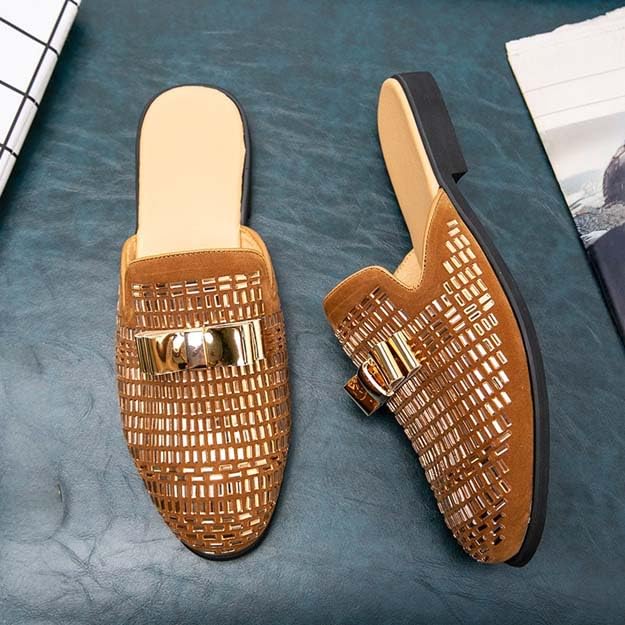 Mocasines de gamuza para hombre: elegancia y comodidad sin espalda para la oficina moderna 3
