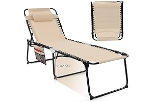 GYMAX Extra High Folding Tanning Lounge Chairs for Outside