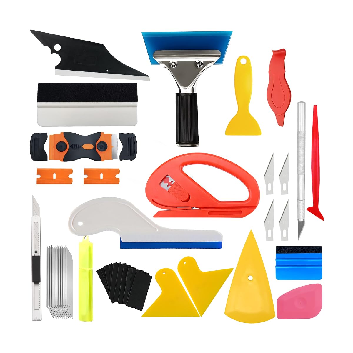 Mandark 43PCS Car Window Tint Tool Kit with Squeegees and Knife