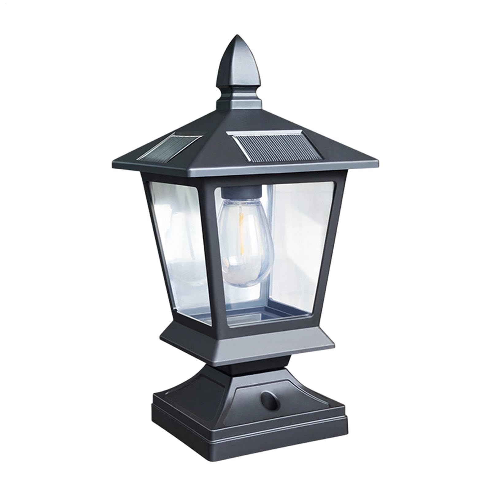 Juego de luces solares para poste, de paisaje impermeable inteligente, kit de lámpara decorativa para exteriores, valla de jardín, soporte de uso de patio, de césped, porche, patio