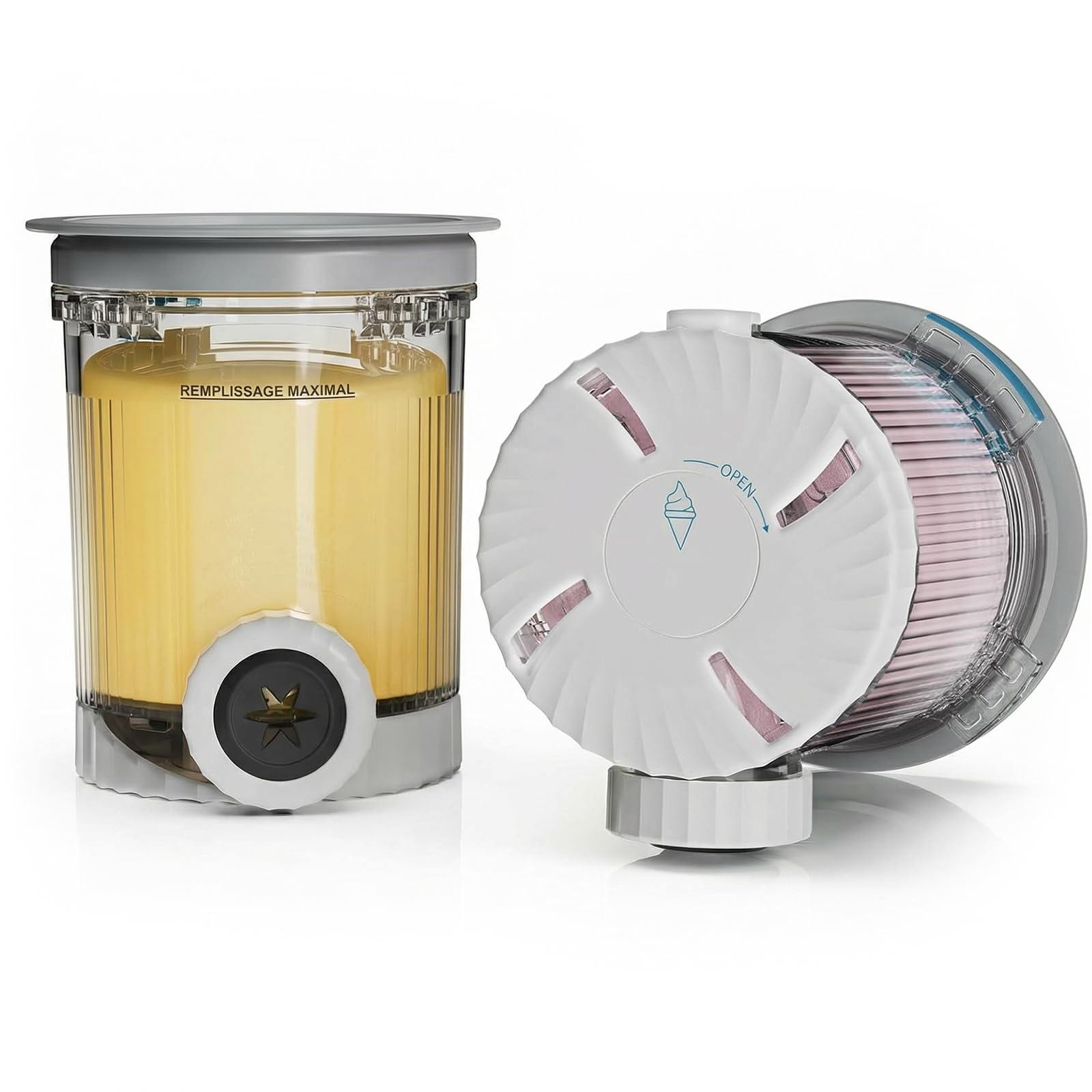 TW1TGOFT 2Pack Tubs Compatible with Ninja Swirl Creami NC701UK NC700UK NC701 Series, 160oz Cream Containers with Lids, BPA-Free & Dishwasher Safe