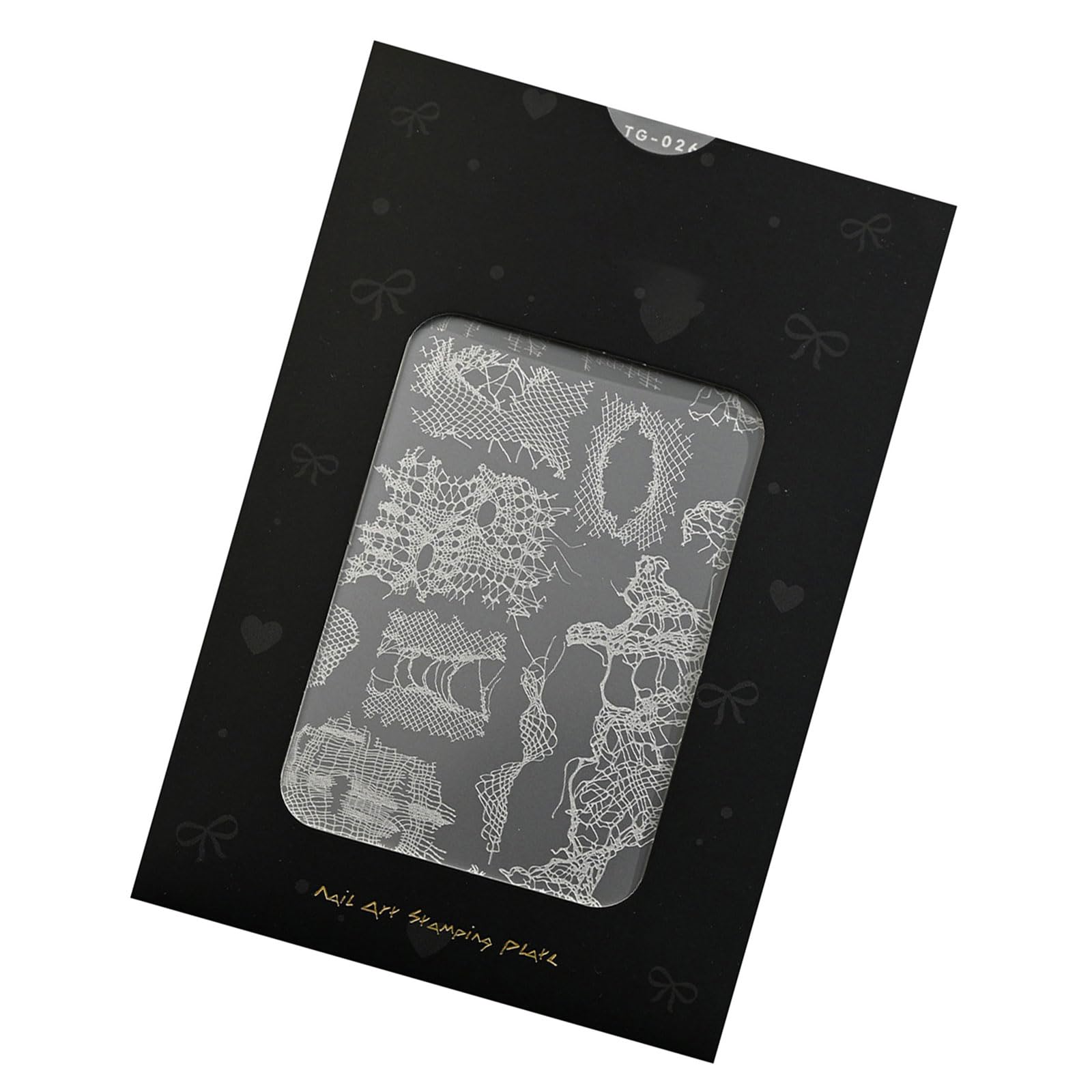 Plaque de stamping pour ongles débutant outil manucure acier damier