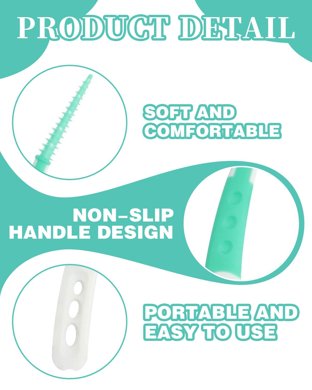 60 PCS Scovolini Dentali, Scovolini Interdentali, Scavolini Interdentali, Pulisci Denti, Igiene Orale, Per Pulire e Massaggiare la Bocca