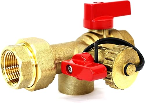 Miniatura 3 de Kit completo de válvula de servicio de aislamiento de calentador de agua sin tanque de 34 pulgadas con válvula de alivio de presión y válvula de