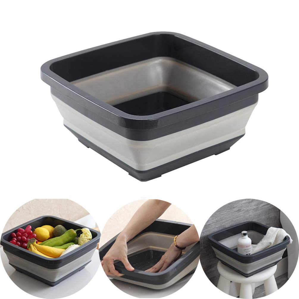 LAOLIMultipurpose Foldable Basin Collapsible Dish Tub Folding Washbasin Portable Washing Basin Foldable Washtub Washbowl for Home Bathroom Outdoor Kitchen