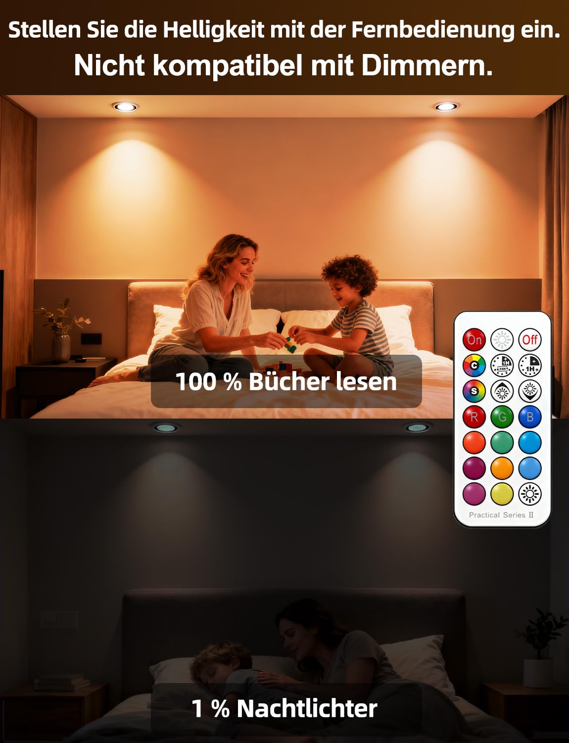 iLC LED GU10 Farbwechsel Lampe, Led Spots Birne Reflektorlampe, 5W Dimmbar Warmweiß (2700K) RGB LED Leuchtmittel, 200 Lumen, Fernbedienung inklusive (8 Stück)