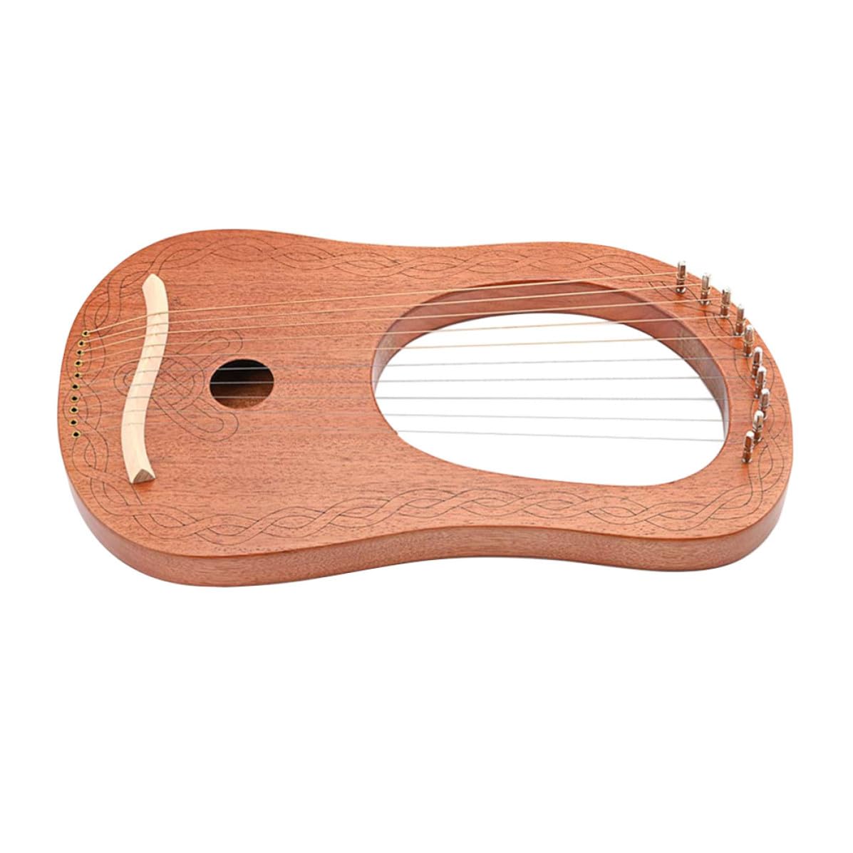 Homoyoyo 10 Corde Lira Strumento Musicale a 10 Corde in Legno, Portatile, Modello Xc03, Accordatura, per Principianti e Amanti della Musica