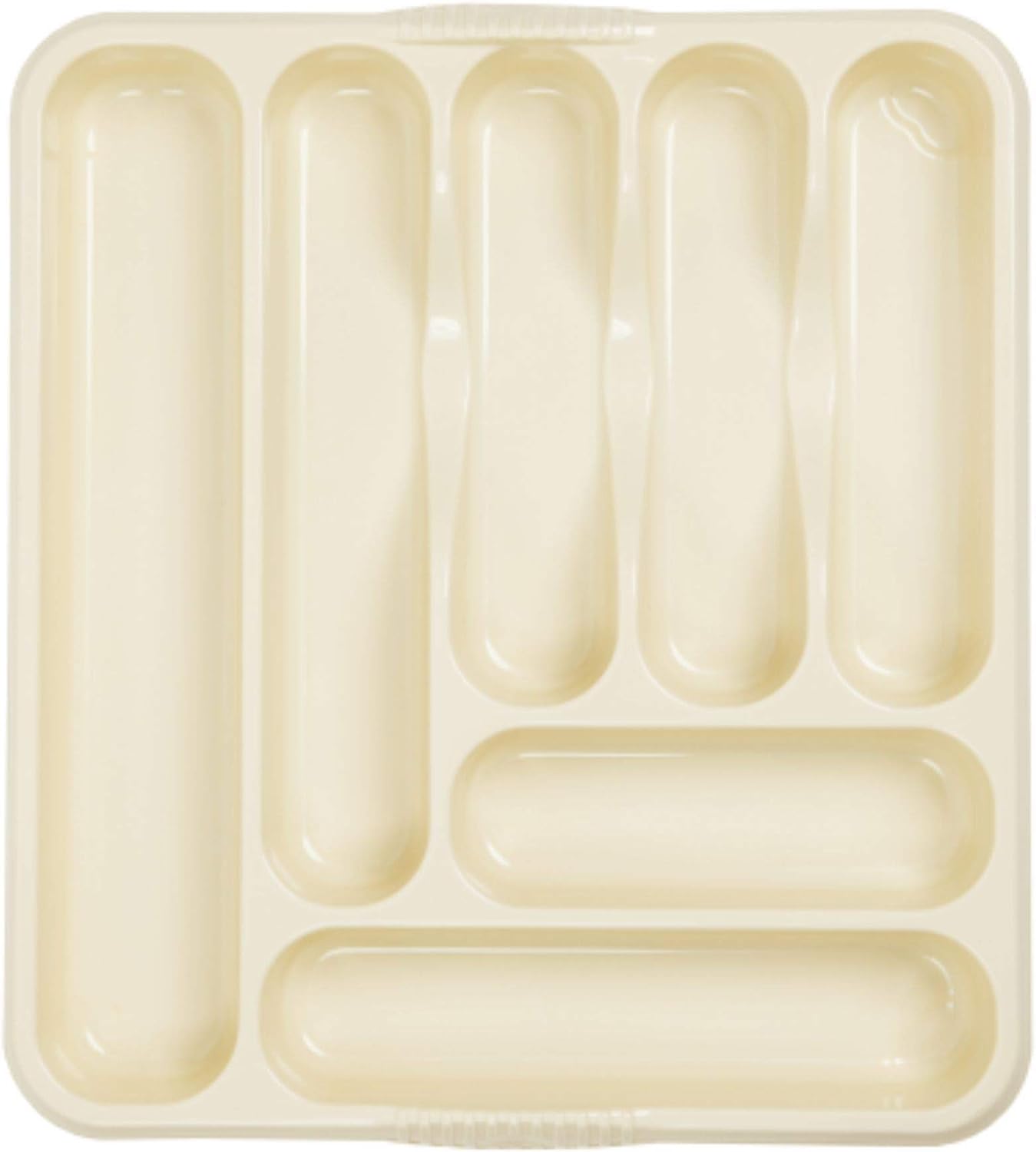 Wham High Grade 7 Compartment Plastic Cutlery Tray in Cream Amazon.co