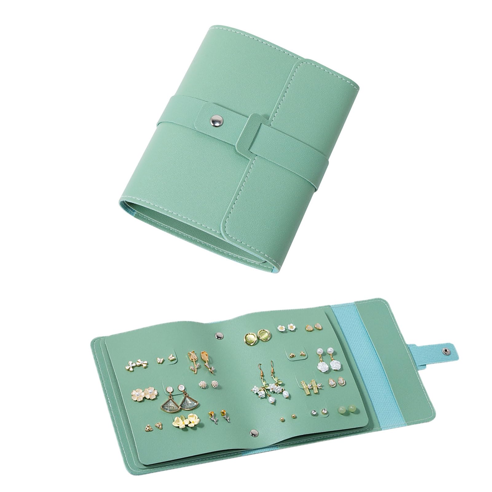 Porta Orecchini Organizer, Porta Gioielli da Libro, Portagioie da Viaggio, Pratico Cartella per Orecchini Casi per Ragazze e Donna