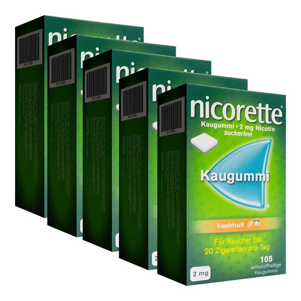 Nicorette 2 mg freshfruit Kaugummi 5x105 St