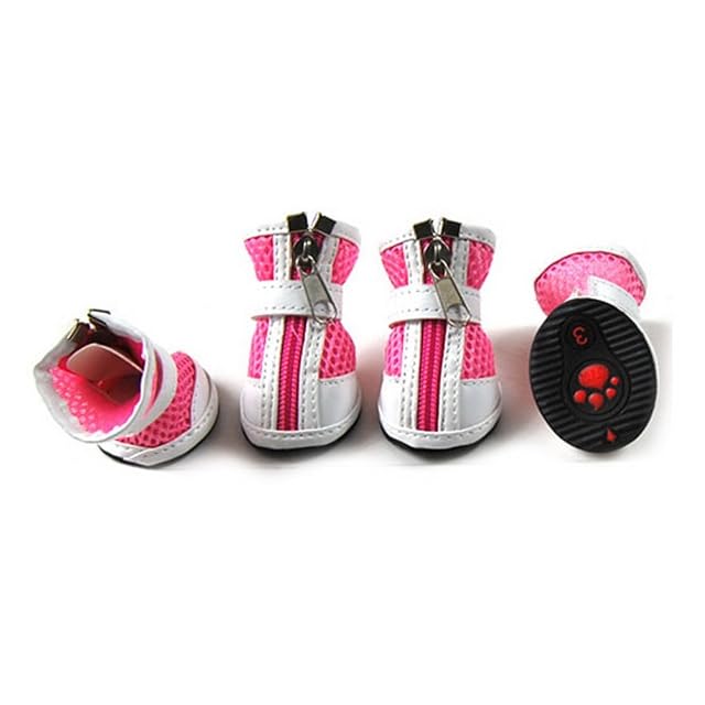 Foto 2 de 7 de Zunea Zipper Sandalias de Malla Transpirable para Cachorro Perro Zapatos de Verano Botas Patas Protectores…