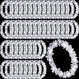 Sherr 48 Pcs LED Hawaiian Leis Light up Flower Leis Necklace with LED Lights Luau Flowers Necklaces for Masquerade Beach Wedding Tropical Themed Party Supplies(White)