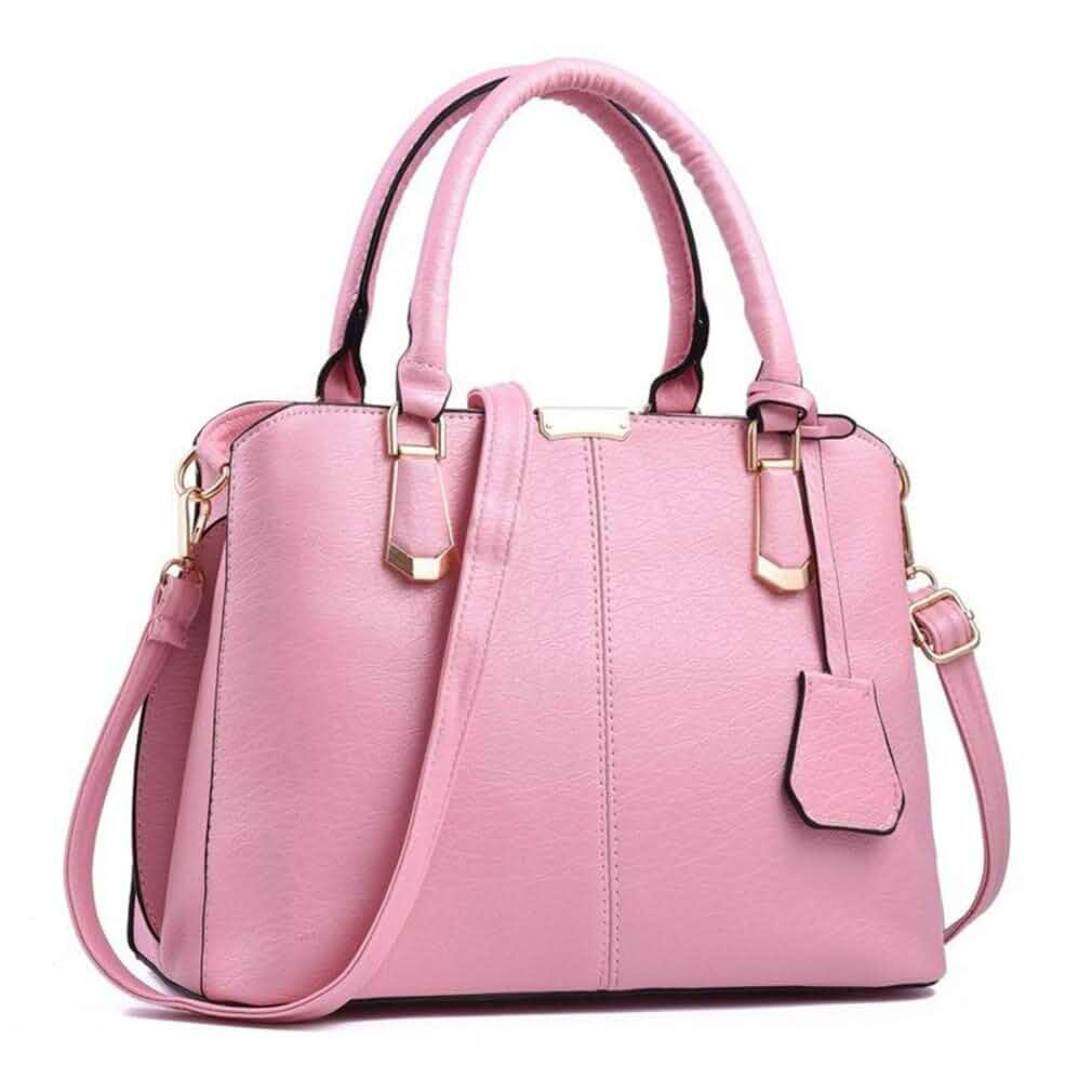 Pahajim Handbags for Women PU Leather Shoulder Satchel Purse Top Handle Versatile and stylish PU leather satchel with top handles, secure zipper and medium capacity for work, shopping and travel.