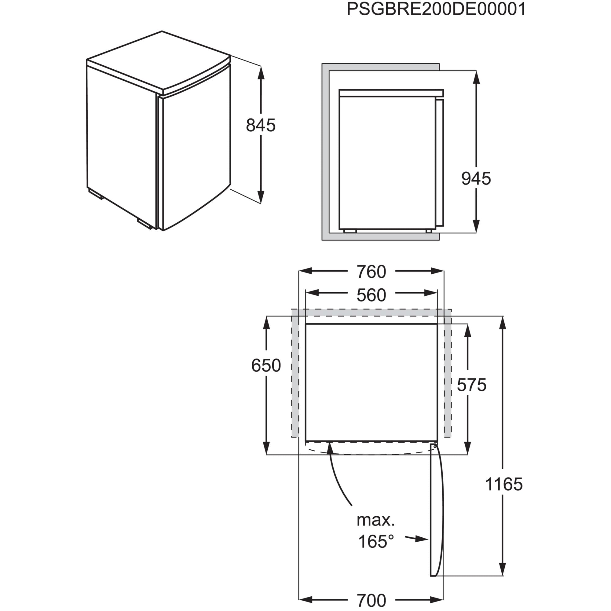 Electrolux LXB1SE11W0 Frigorifero a libera installazione Serie 500 OptiSpace, Ampio Spazio Interno, Ripiani e Cassetti Rimovibili, Organizzazione Flessibile, Frigo Capiente per Alimenti Voluminosi