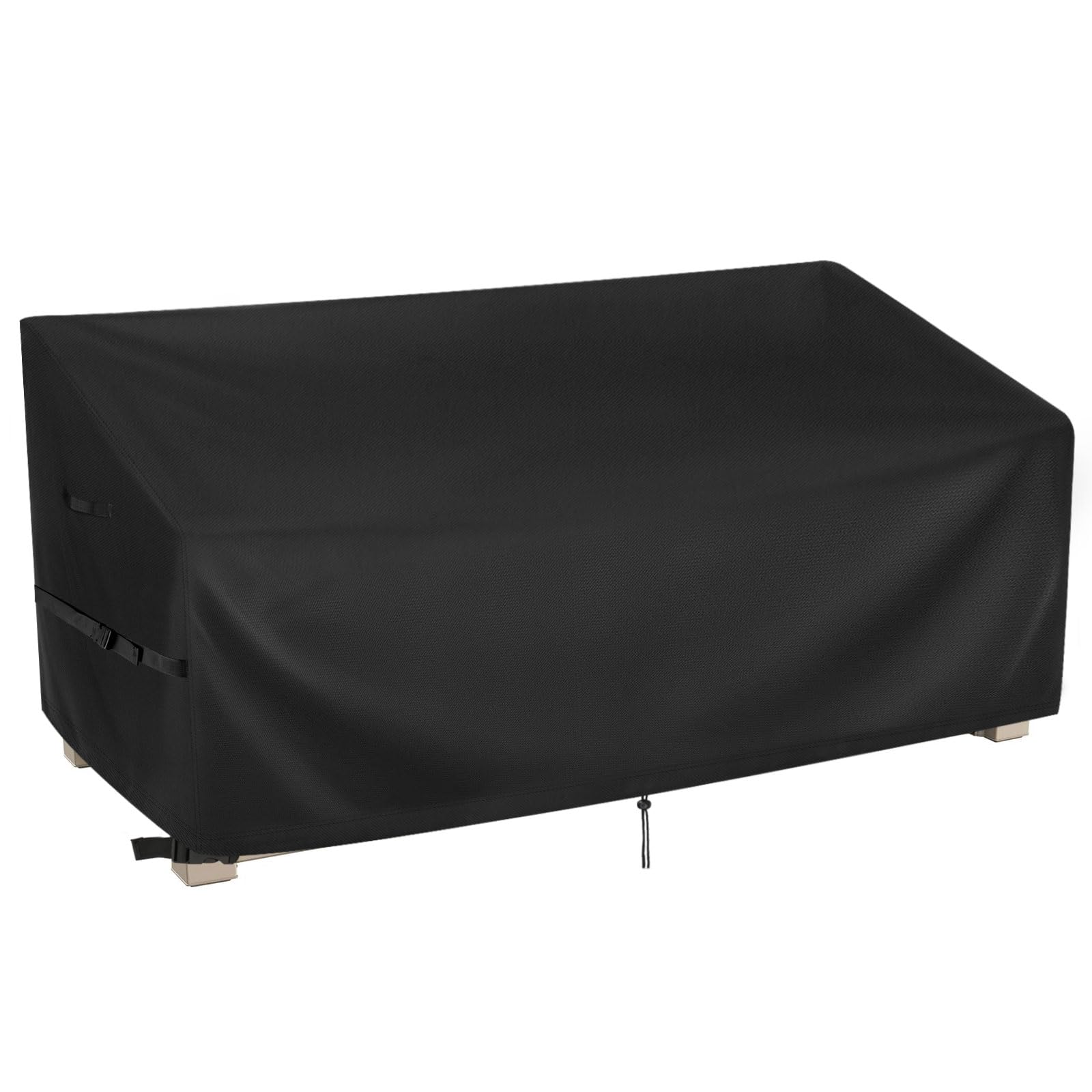 Hohong 3 Seater Garden Bench Cover, 500D Waterproof Heavy Duty Oxford Fabric Outdoor Sofa Cover for Love Seat, Garden Storage Bench Covers with Adjustable Drawstring-211x94x94cm โ image 1