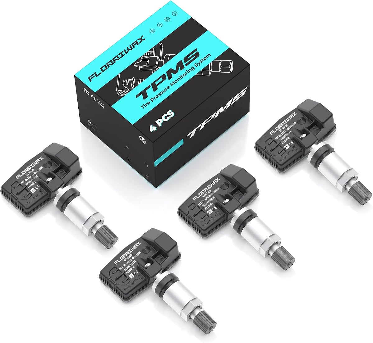 TPMS Sensor 433MHz Tire Pressure Monitoring Sensor for BMW MINI | Compatible with BMW M1 M3 M5 M6 X1 X3 X4 X5 X6, MINI Cabrio Clubman, Rolls Royce. Replace 36106790054,36106856227 (4Pcs)