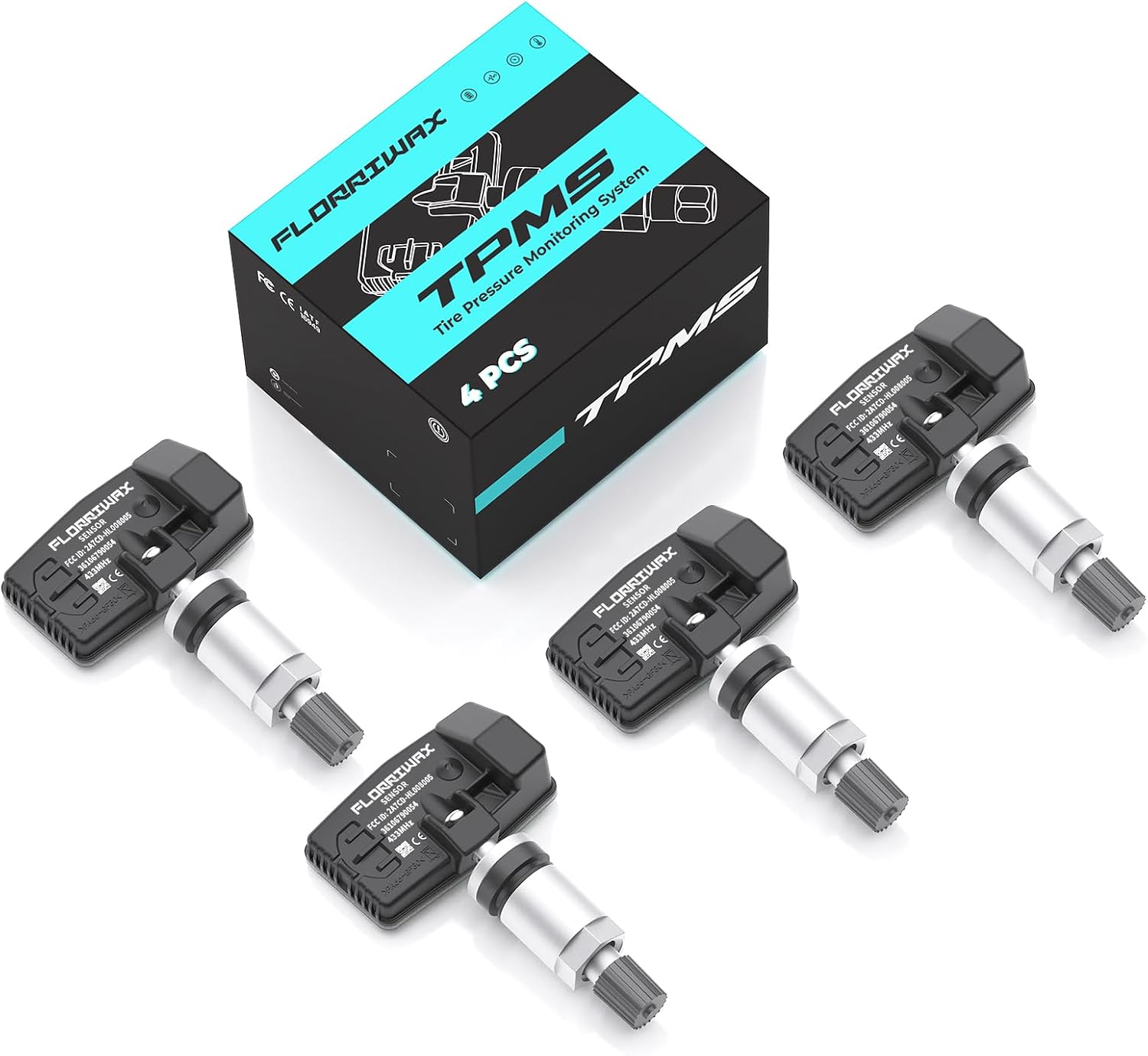 TPMS Sensor 433MHz Tire Pressure Monitoring Sensor Compatible with BMW MINI Rolls Royce. OE Replacement # 36106790054 36106856227(4Pcs)