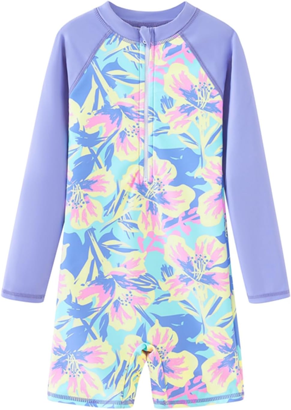 UMELOK Girls Long Sleeve Rash Guard One Piece Swimsuits with UV Protection Sunsuit