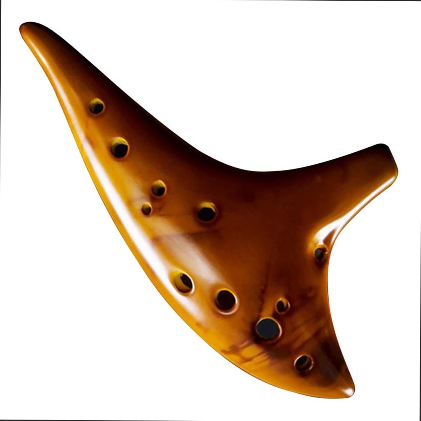 Ocarina Standard Ocarina professionale in Do alto a 12 fori | Ampia gamma, tono pieno e chiaro, compatto e portatile(Yellow)