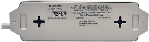 Miniatura 10 de Tripp Lite Regleta de alimentación para el hogar y la oficina, cable de 15 pies con enchufe 5-15P (TLM615NC), gris